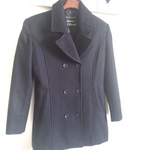 Gianni Collani Wool Blend Peacoat Medium Blue